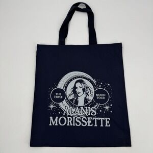 Alanis Morissette Tote Bag The Triple Moon Tour Graphic Navy‎ Blue
